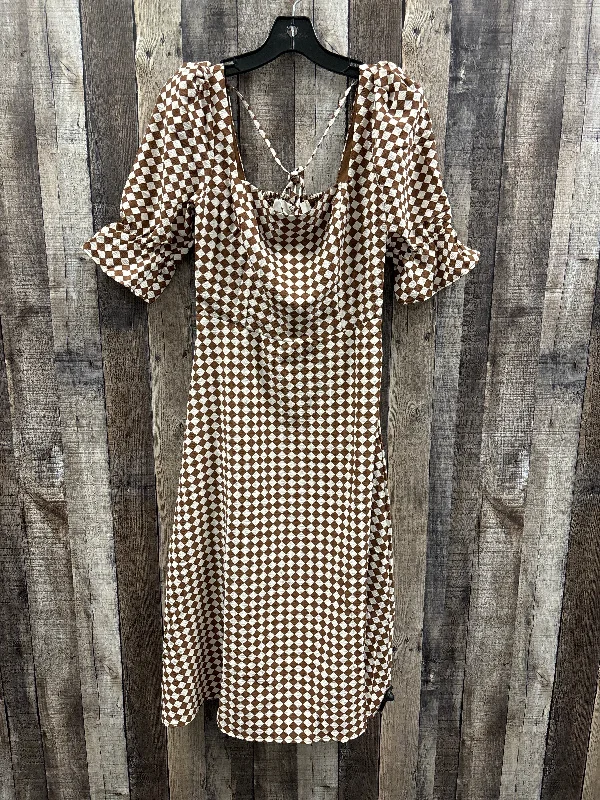 Price Drop Dress Casual Maxi By Cme In Checkered Pattern, Size: M