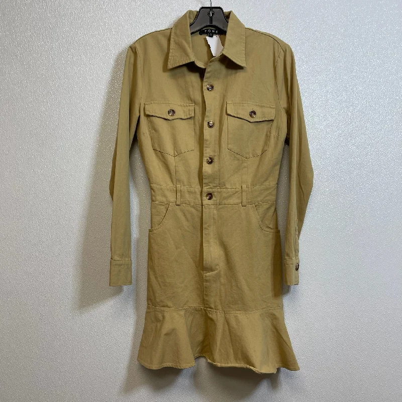 Clearance Event Dress Casual Short By Fore In Tan, Size: S