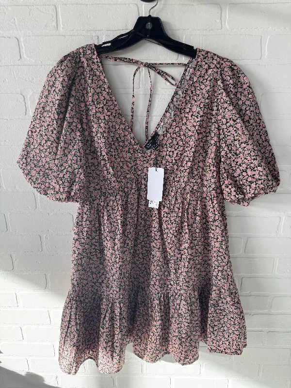 Act Fast Dress Casual Short By Cmc In Brown & Pink, Size: M