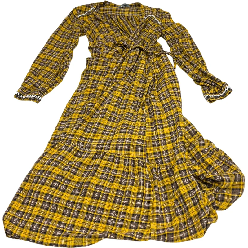 Super Deal Dress Casual Maxi By Anthropologie In Yellow, Size: L