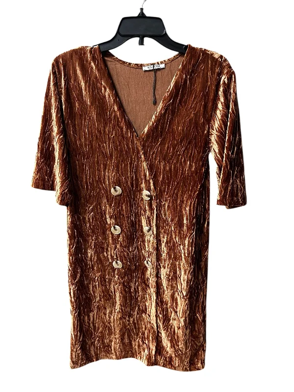 Can't Miss Dress Casual Short By Zara In Brown, Size: S