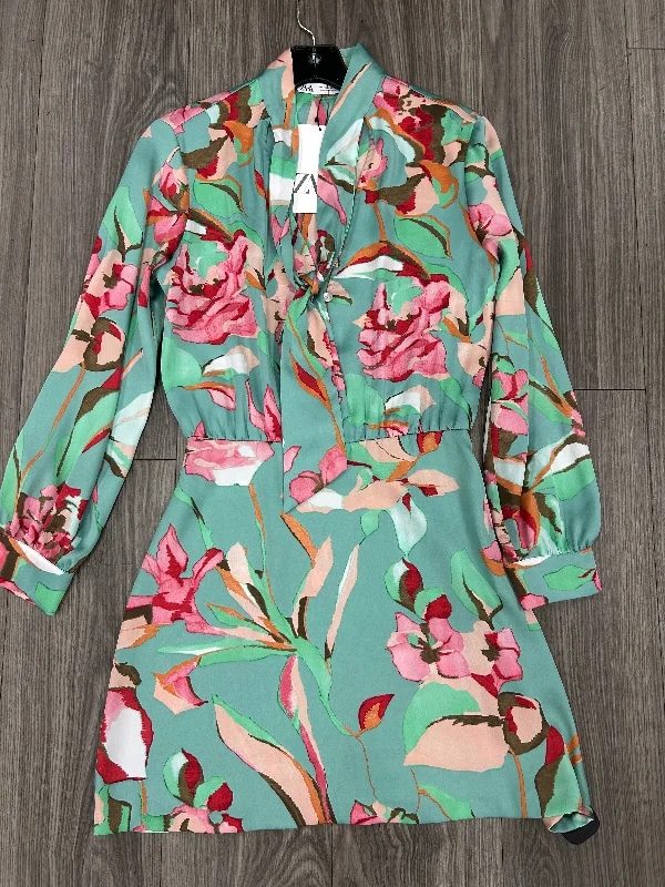 Special Offer Dress Party Short By Zara In Floral, Size: S
