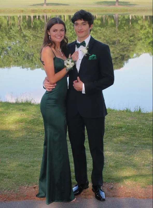 Customer Appreciation Sale Green Straps Backless Mermaid Long Prom Dress,DP1917