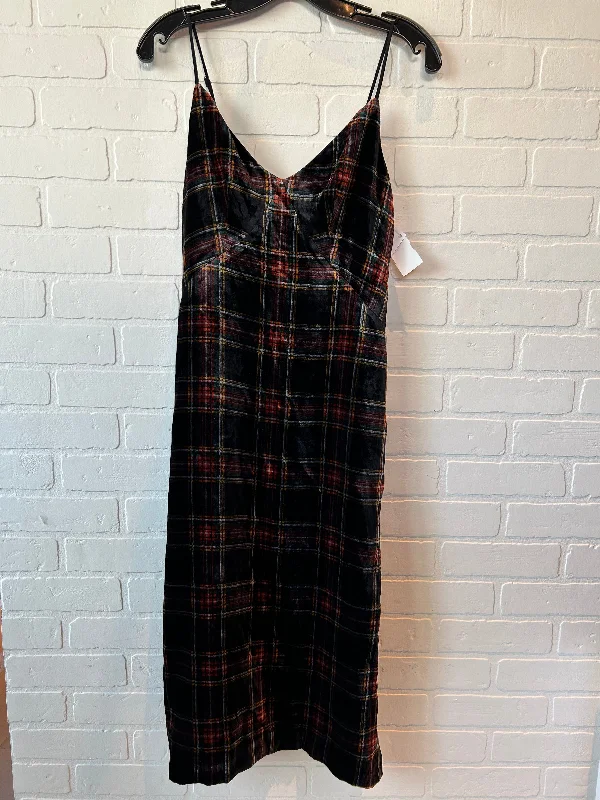 Special Savings Black & Green Dress Party Midi J. Crew, Size S
