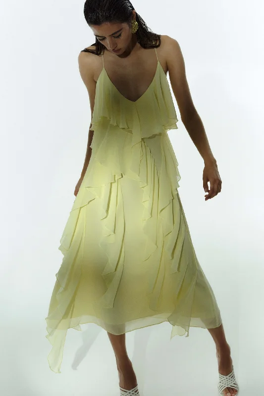 Sale Event Valentine Frill Maxi Dress