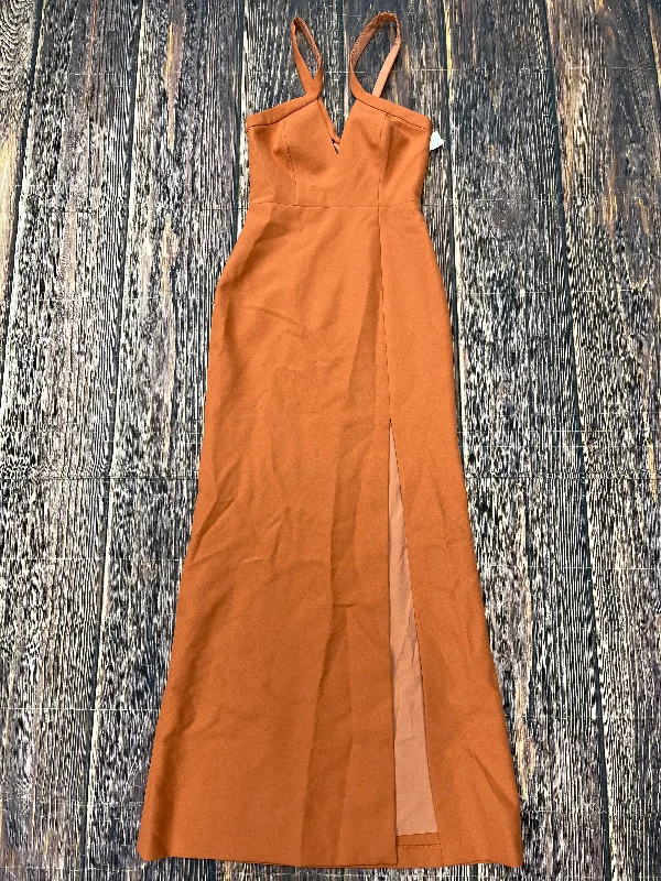 Discount Mania Dress Party Long By Bcbgmaxazria In Orange, Size: 2
