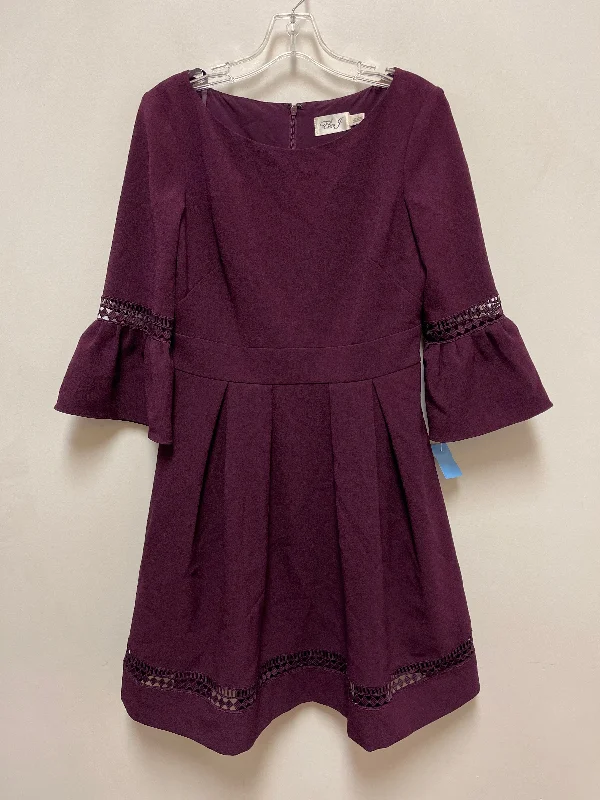 Incredible Offers Dress Casual Short By Eliza J In Purple, Size: M