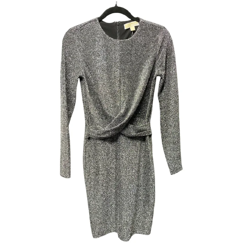 Deal Dash Dress Party Short By Michael By Michael Kors In Black & Silver, Size: Xs
