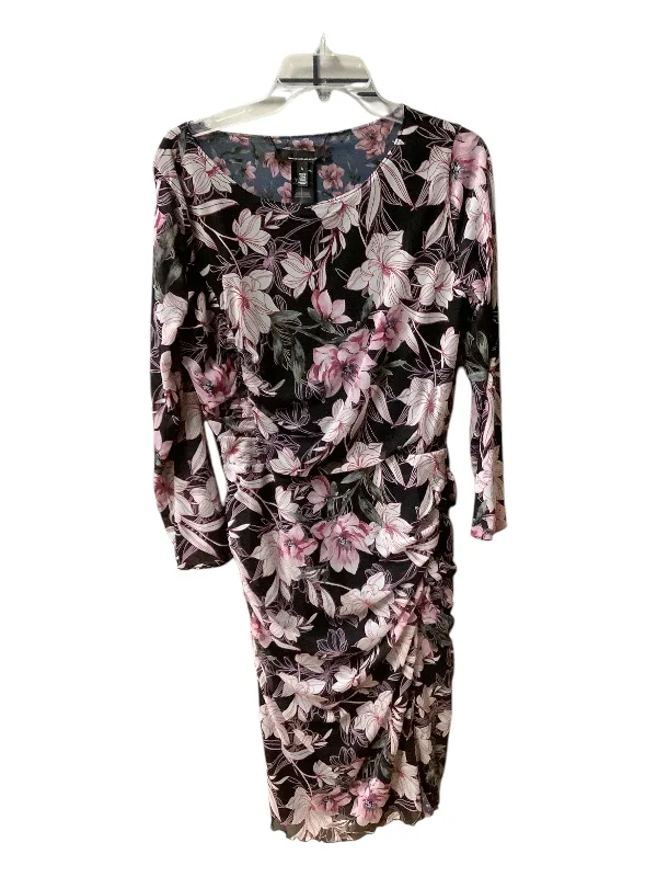 Price Reduction Dress Casual Short By White House Black Market In Floral Print, Size: L