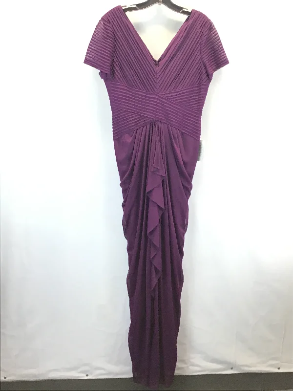 Blowout Sale Dress Party Long By Adrianna Papell In Purple, Size: 10