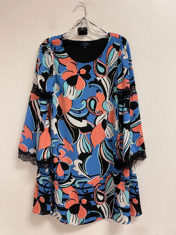 Special Promotion Dress Casual Midi By Kaari Blue In Multi-colored, Size: S