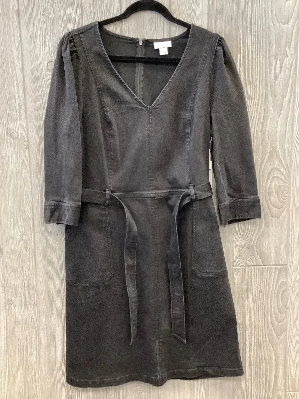 Overstock Dress Casual Short By Liz Claiborne In Black Denim, Size: L