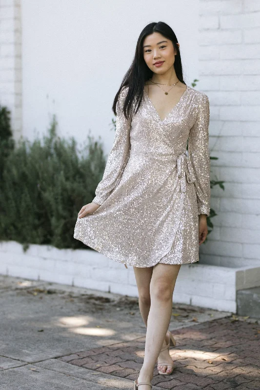 Super Savings Sierra Sequin Wrap Dress