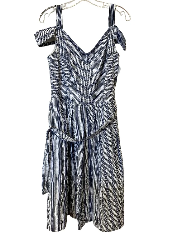 Blowout Sale Dress Casual Midi By White House Black Market In Striped Pattern, Size: 12
