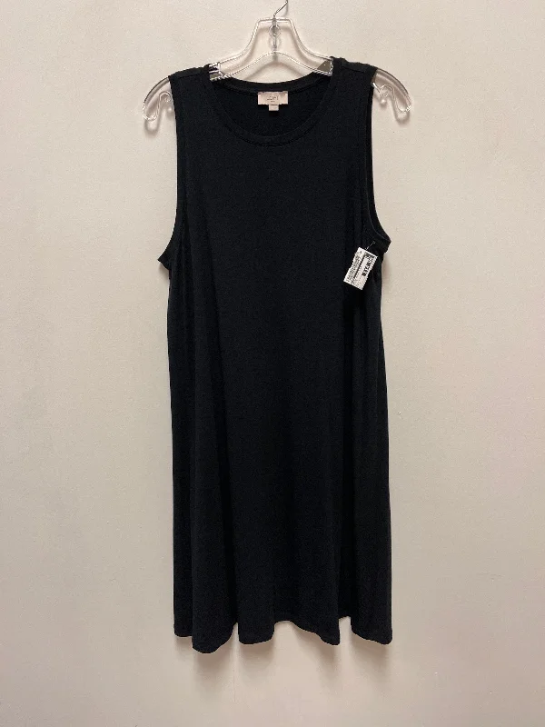 Online Exclusive Dress Casual Midi By Loft In Black, Size: L