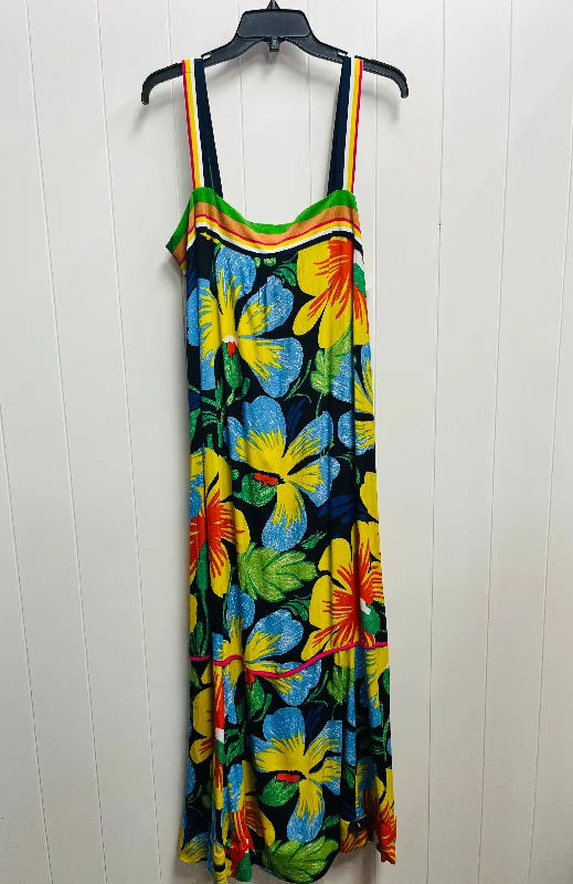 Hot Deal Dress Casual Maxi By Maeve In Blue & Green, Size: L