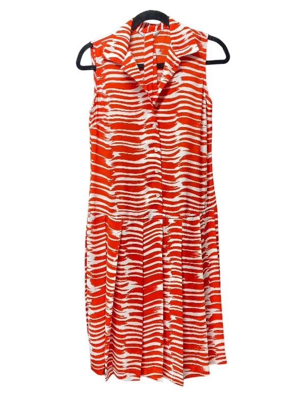 Act Now Red & White Dress Casual Short Cabi, Size Xs