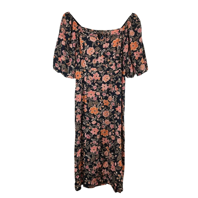 Savings Spectacular Dress Casual Midi By Old Navy In Floral Print, Size: S