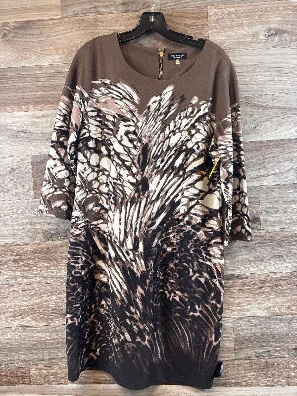 Low Prices Dress Casual Midi By Spense In Brown & Cream, Size: Xlp