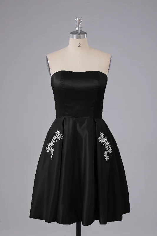 Friends and Family Sale Simple Off The Shoulder Satin Short Bridesmaid Dresses