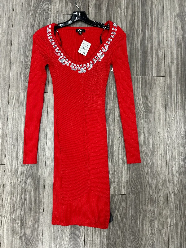 Today Only Dress Casual Midi By Versona In Red, Size: S