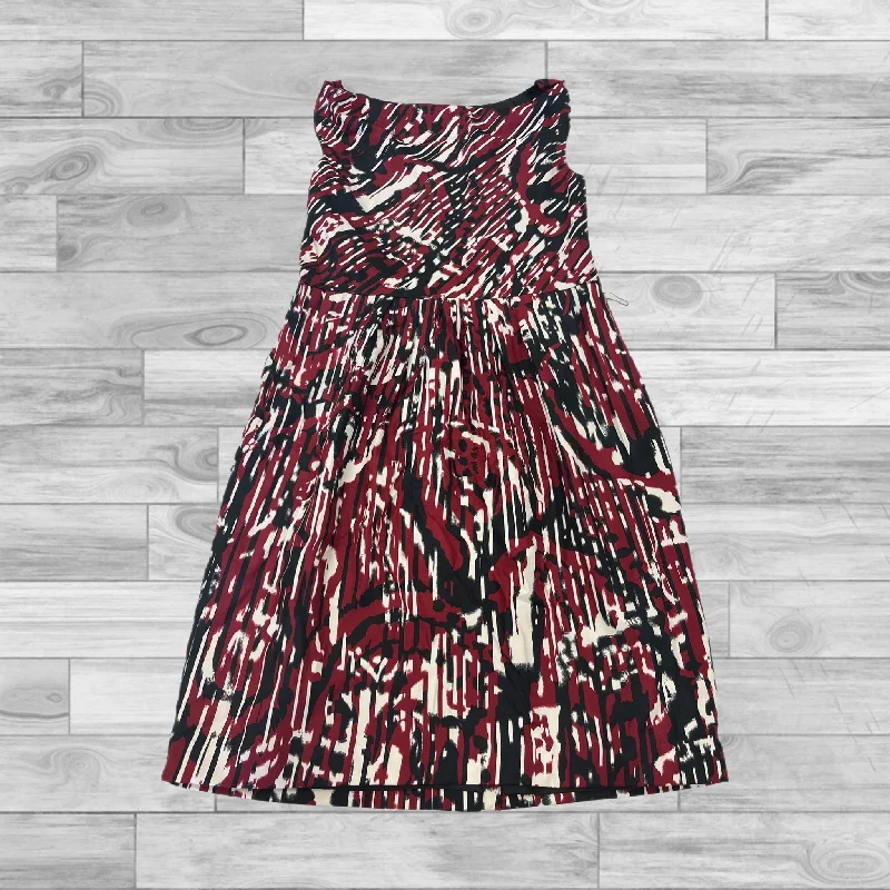 Referral Discount Dress Casual Short By Ann Taylor In Black & Red, Size: 10