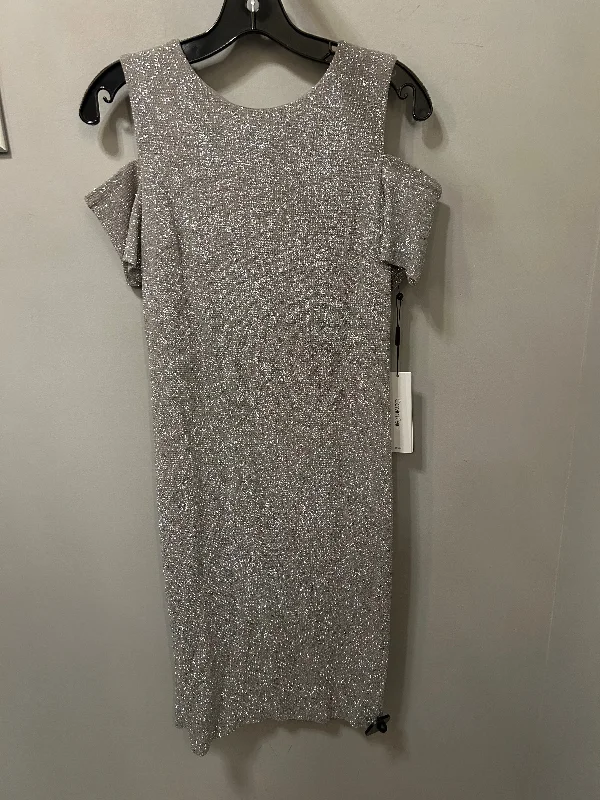 Act Now Dress Casual Midi By Calvin Klein In Silver, Size: S