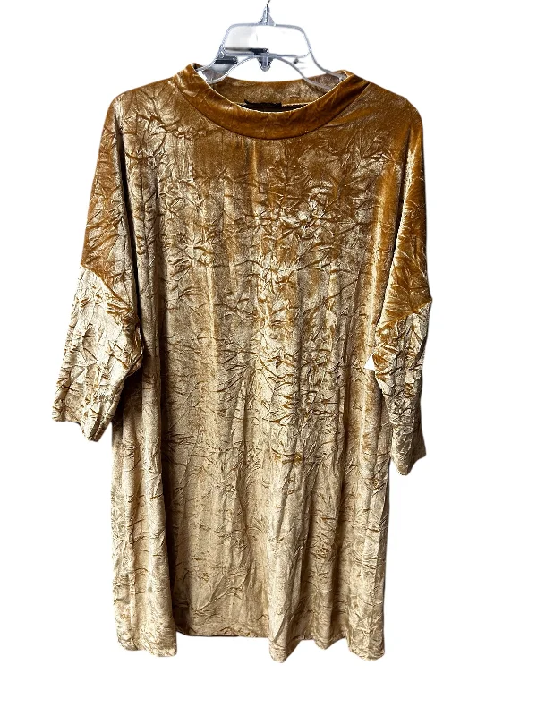 Bonus Savings Dress Casual Short By Zara Women In Gold, Size: L
