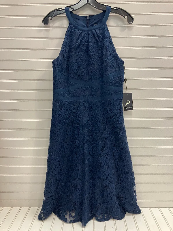 Lowest Price Navy Dress Party Midi Adrianna Papell, Size 8
