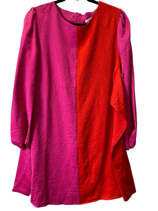 Lowest Price Dress Casual Midi By Cmc In Orange & Pink, Size: S