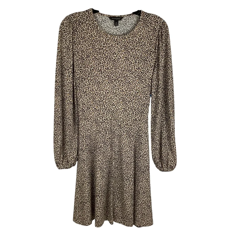 Deal Alert Dress Casual Midi By Banana Republic In Animal Print, Size: M