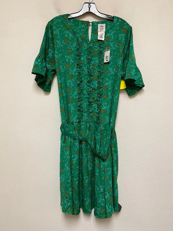 Price Drop Dress Casual Short By Clothes Mentor In Green, Size: L