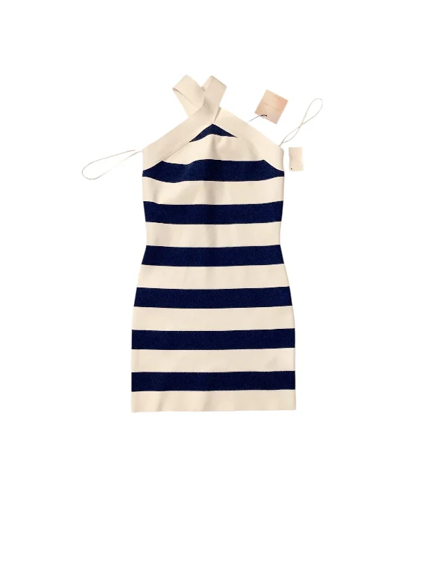 Price Meltdown Dress Casual Short By Clothes Mentor In Blue & White, Size: S