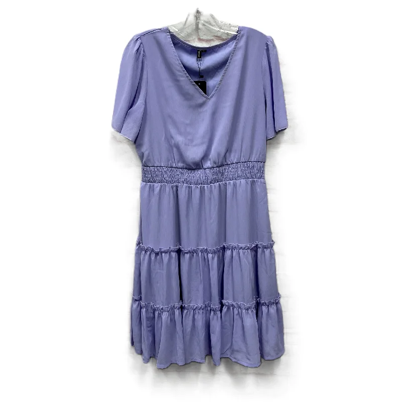 Don’t Miss Out Dress Casual Short By zattcas In Purple, Size: L
