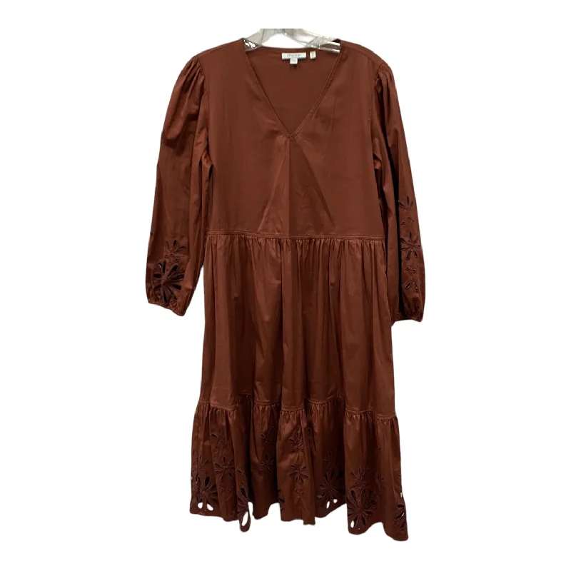 Quick Sale Dress Casual Maxi By Chicos In Brown, Size:S