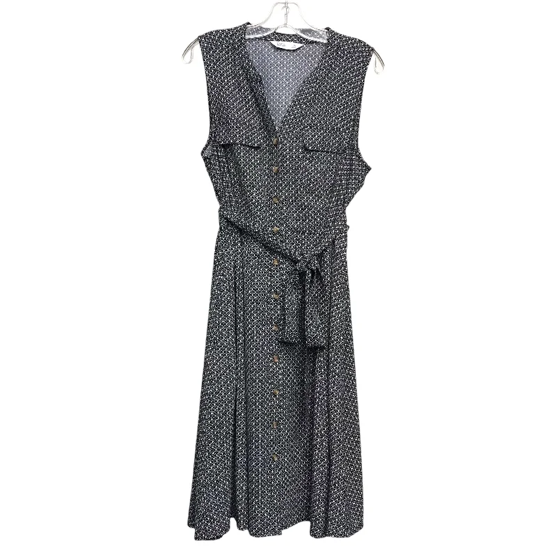 YEAR-End Sale Dress Casual Midi By Croft And Barrow In Black & White, Size:Lp