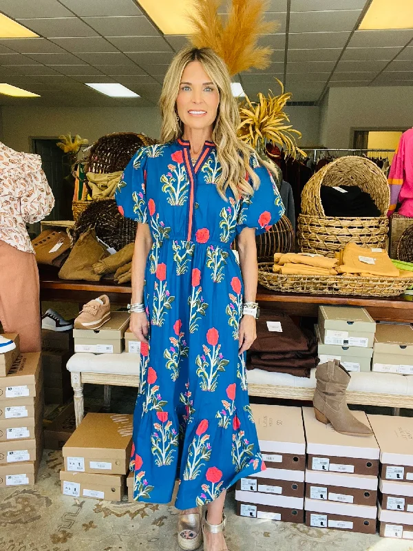 Daily Specials SHADY BLUE MIDI DRESS