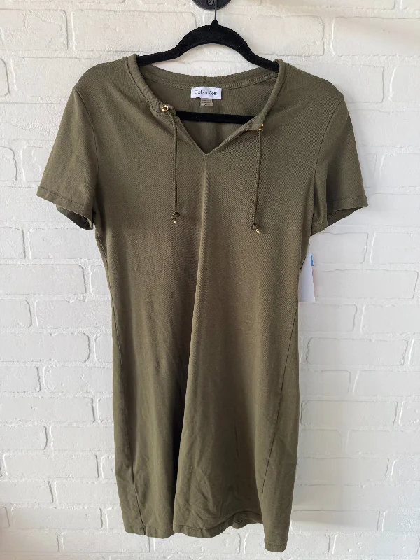 YEAR-End Clearance Dress Casual Short By Calvin Klein In Green, Size: S