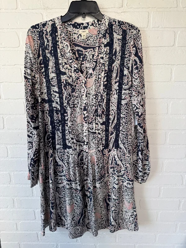 Season Finale Sale Dress Casual Midi By Tiny In Blue & Pink, Size: Xs