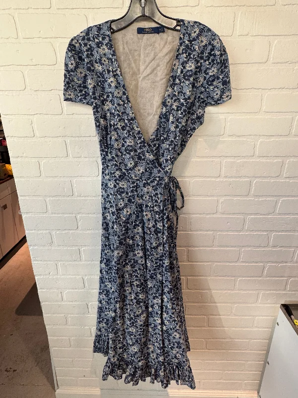 Epic Deals Dress Work By Polo Ralph Lauren In Blue & Grey, Size: L