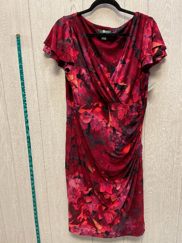 Massive Deals Dress Work By Lauren By Ralph Lauren In Floral Print, Size: L
