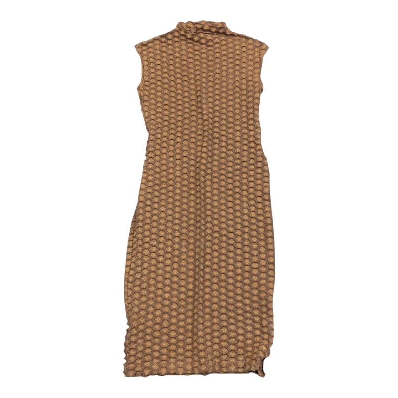 Special Price Dress Party Midi By Zara In Taupe, Size: M