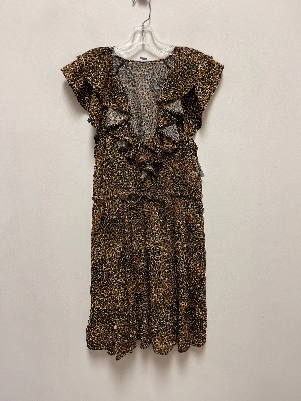 Clearance Sale Dress Casual Midi By Old Navy In Animal Print, Size: L