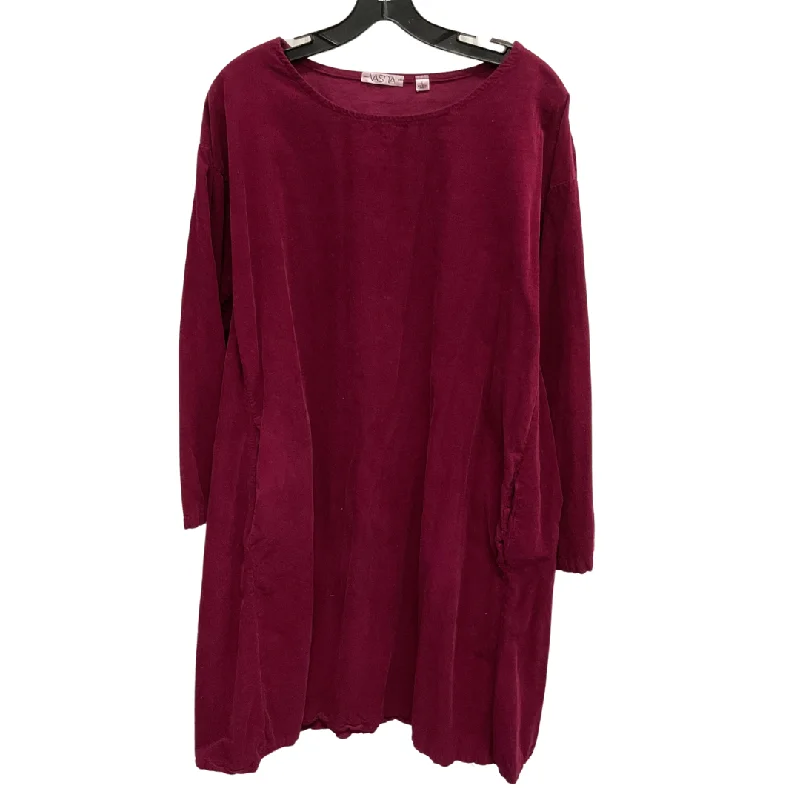 Savings Galore Dress Casual Midi By Clothes Mentor In Maroon, Size: L