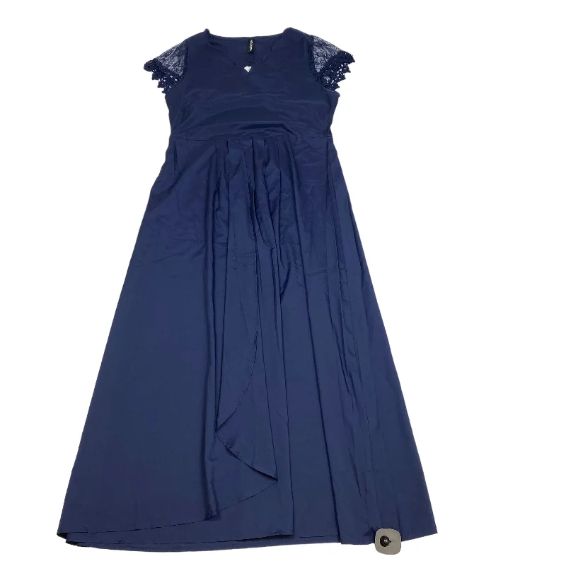 One-DAY Sale Navy Dress Casual Midi Cme, Size S