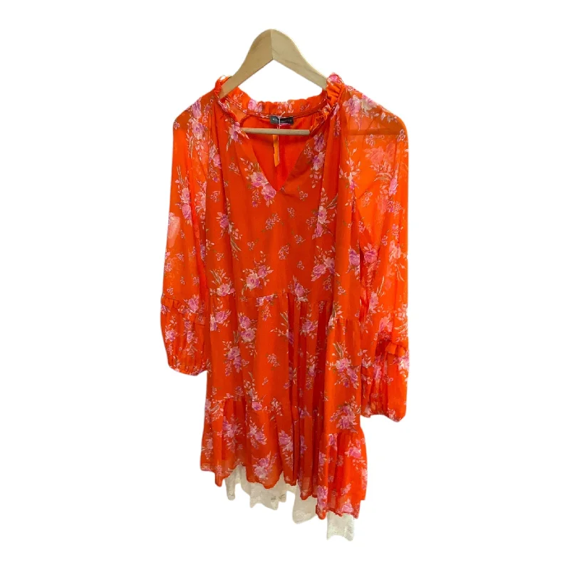 Amazing Deals Dress Casual Midi By Vince Camuto In Orange, Size: S