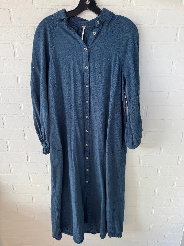 TIME-Limited Offer Dress Casual Maxi By Free People In Blue, Size: Xs