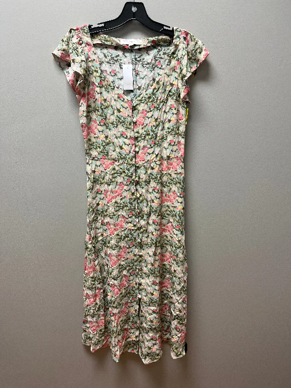 Price Buster Dress Casual Midi By Loft In Floral Print, Size: Xs