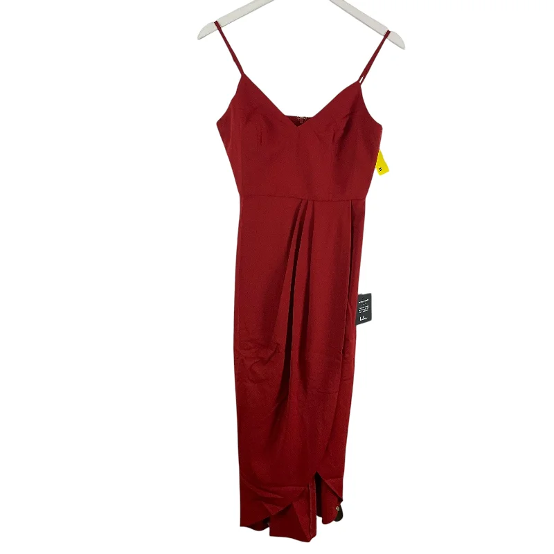 Markdown Madness Dress Casual Midi By Lulus In Orange, Size: S