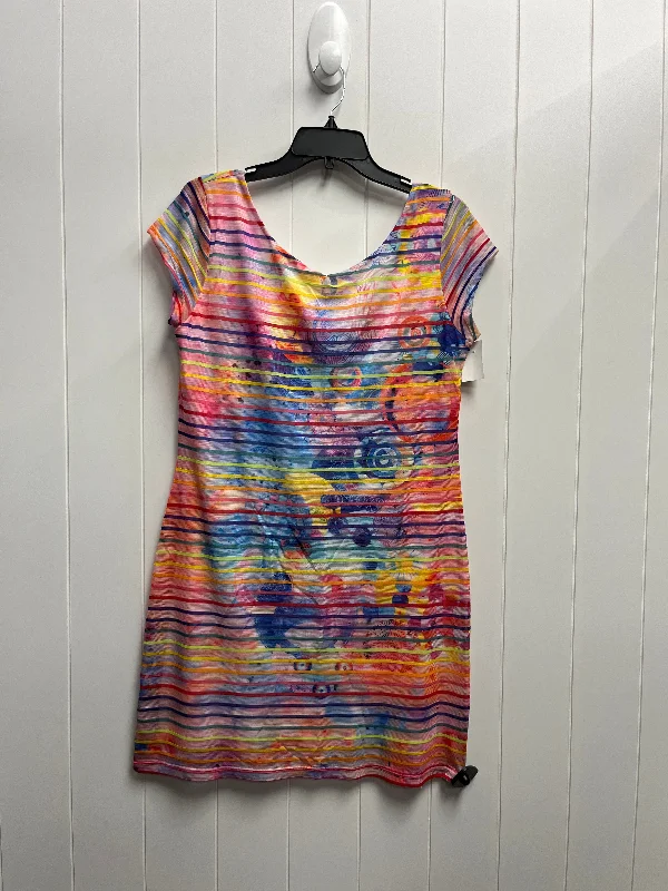 Closeout Sale Dress Casual Short By Desigual In Orange & Pink, Size: Xl